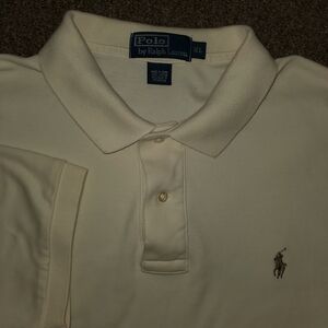 Polo Ralph Lauren Polo Shirt Mens XL Soft Yellow Short Sleeve Golf Brown Pony